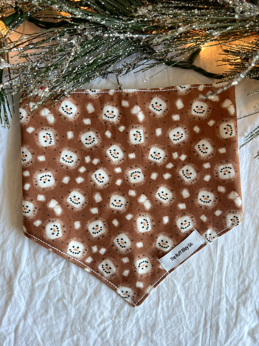 Hot Cocoa Snowman Bandana