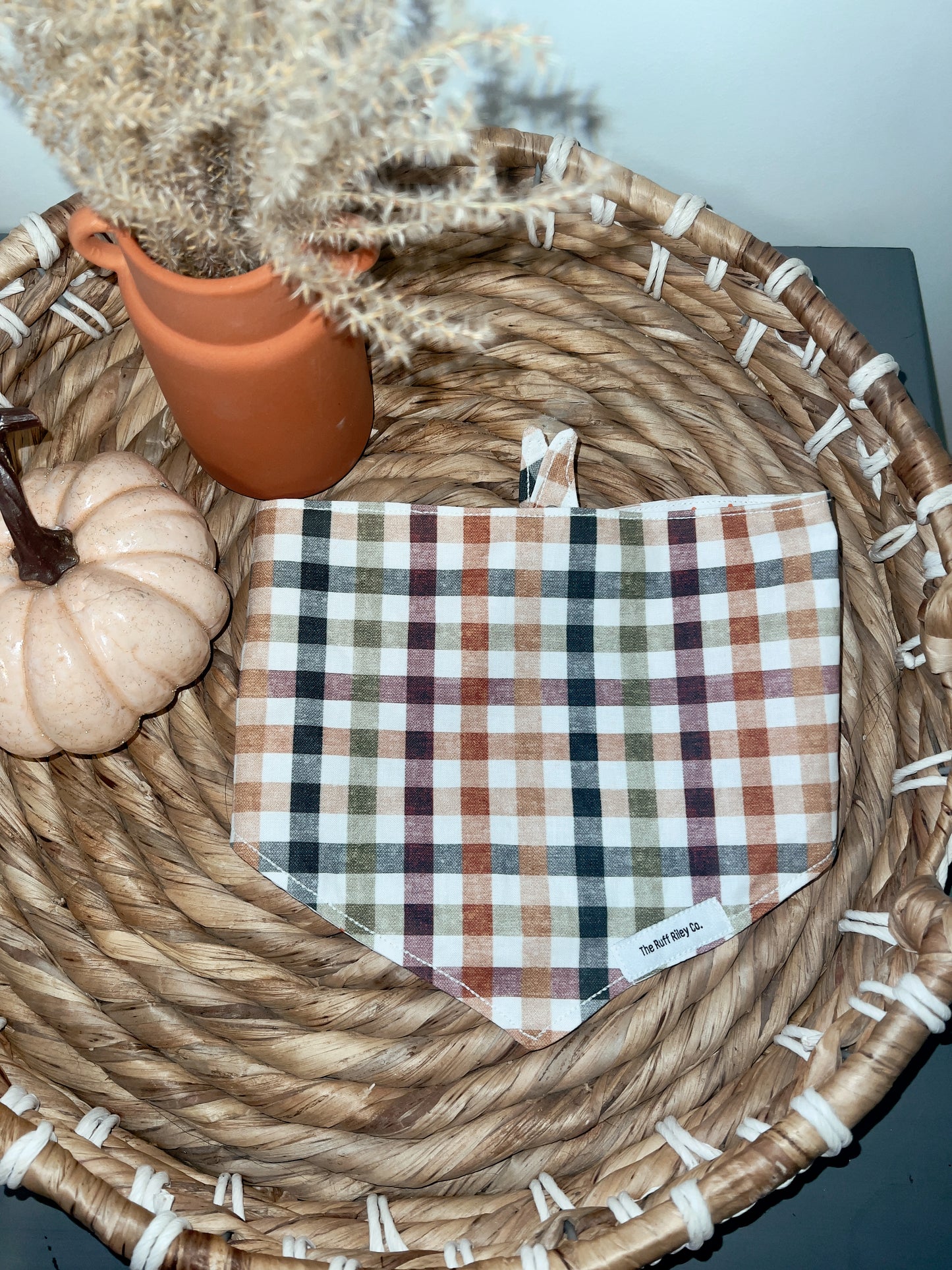 Thanksgiving Plaid Bandana