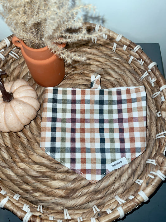Thanksgiving Plaid Bandana